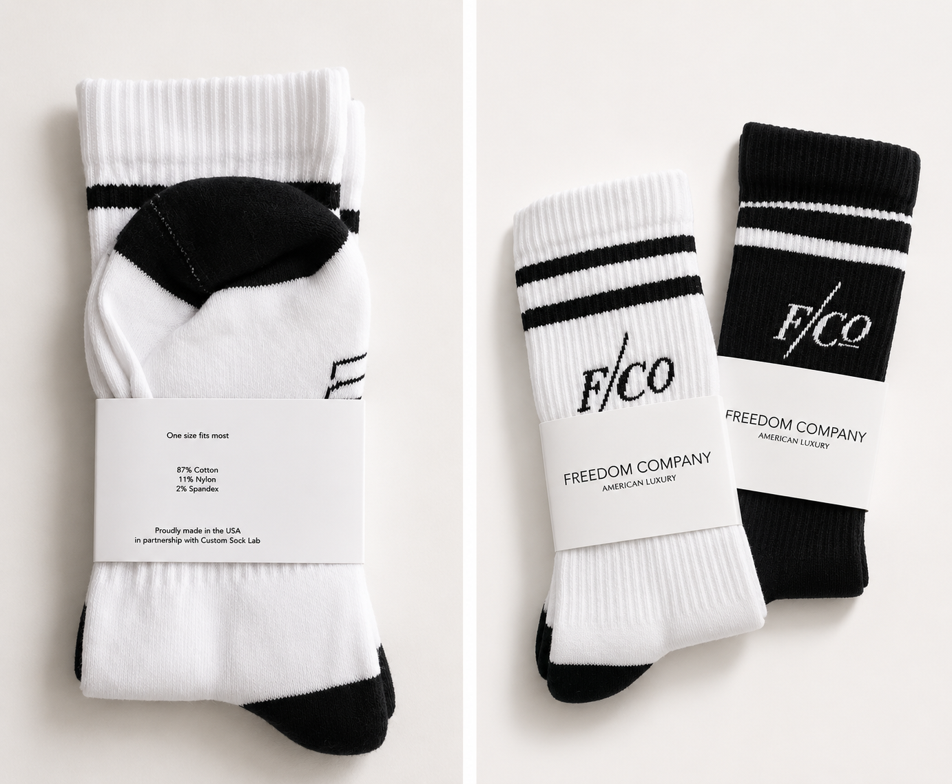 F/Co Cushioned Crew Socks