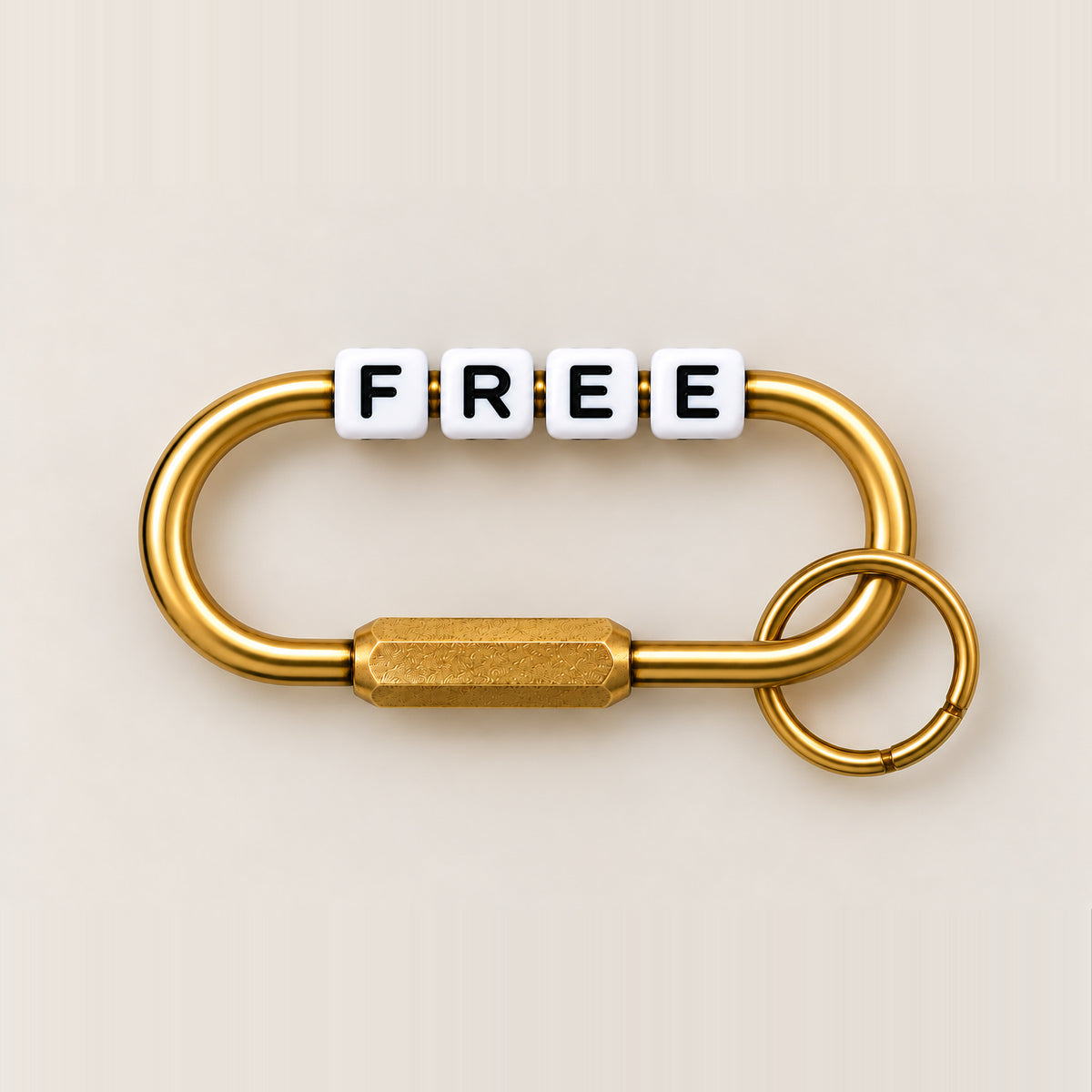Freedom Free Gold Bag Charm